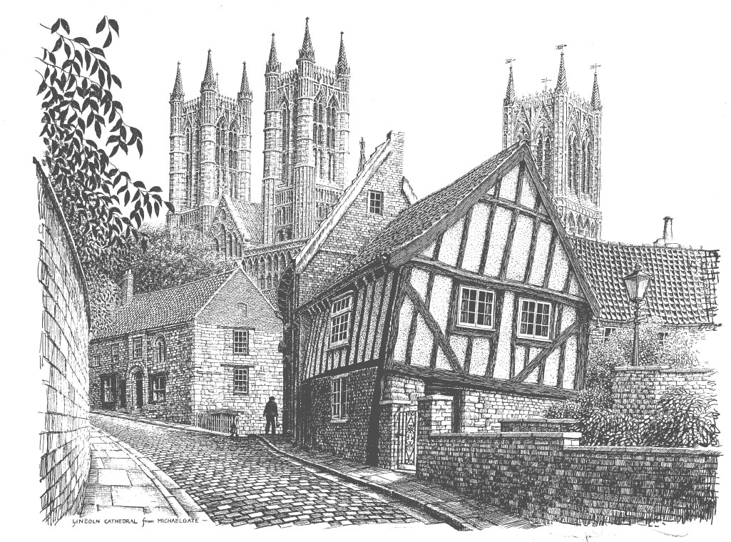 Lincoln Cathedral from Michaelgate, Lincolnshire Image